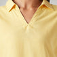 Women's Solid Relaxed Fit Linen Top - Detail View