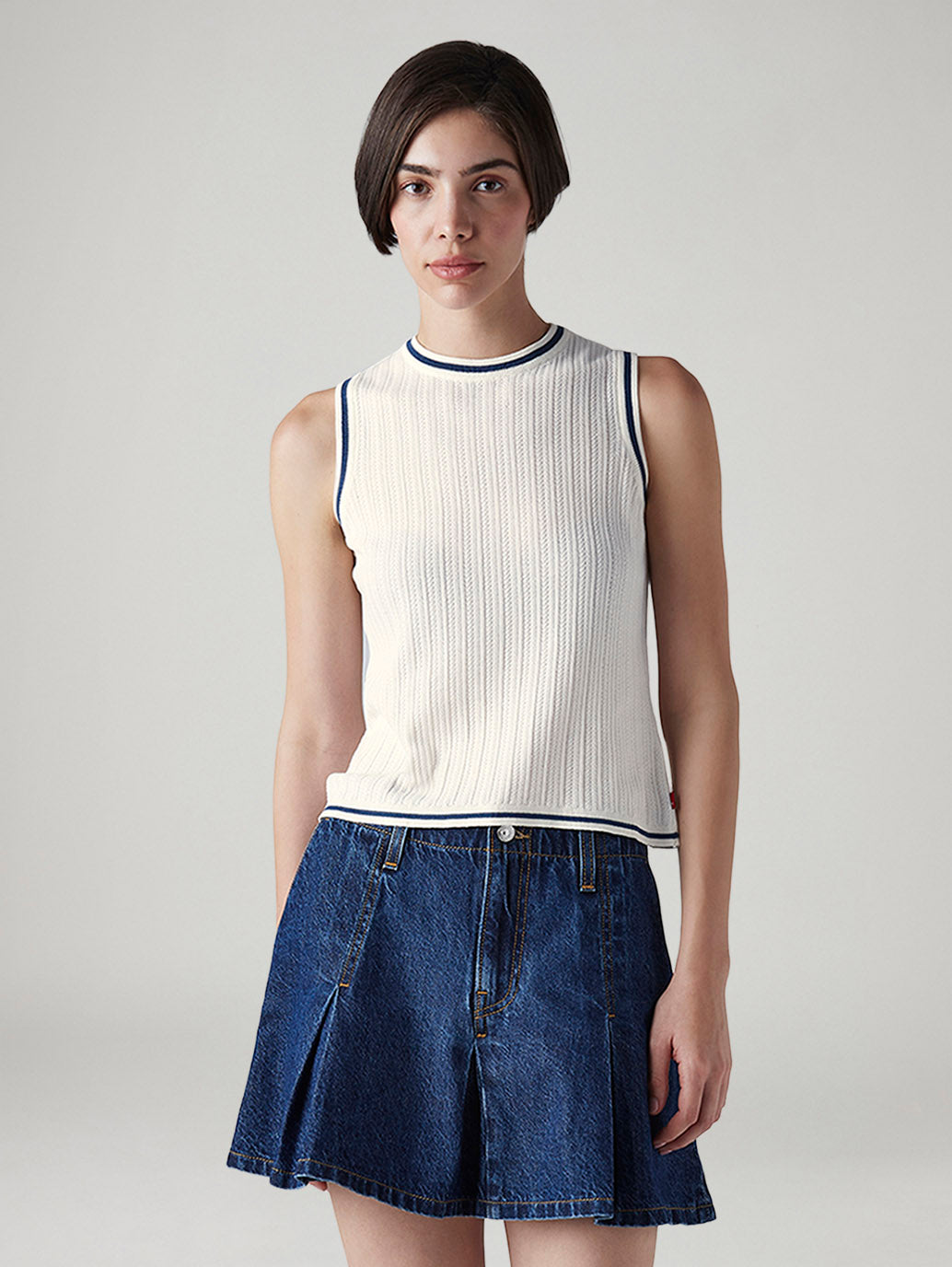 Women's Pin Striped Slim Fit T-Shirt - Styleshot View