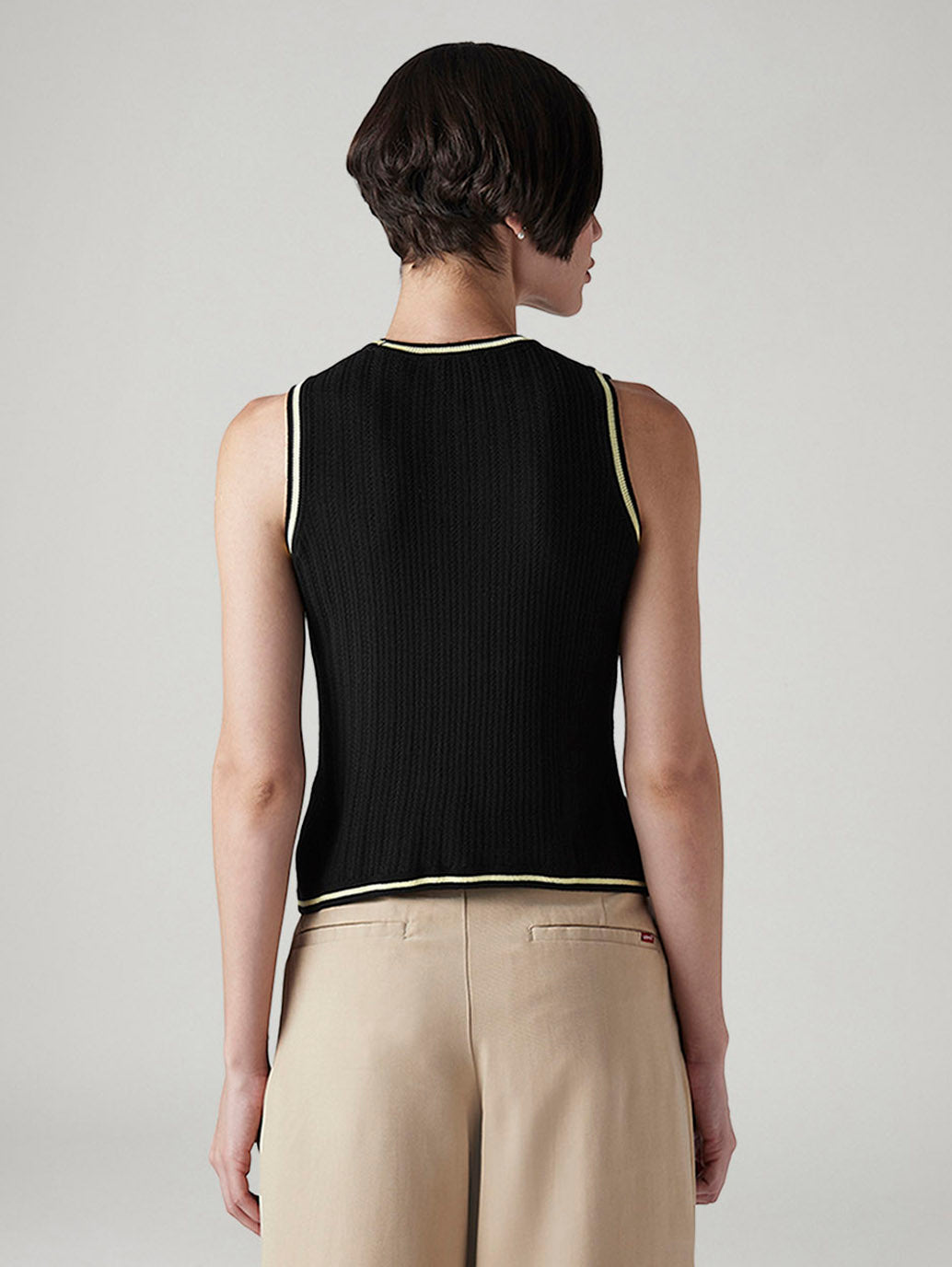 Women's Self Design Slim Fit T-Shirt - Back View