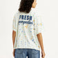 Women's Tie-Dye Multi Color Relaxed Fit T-shirt - Back View
