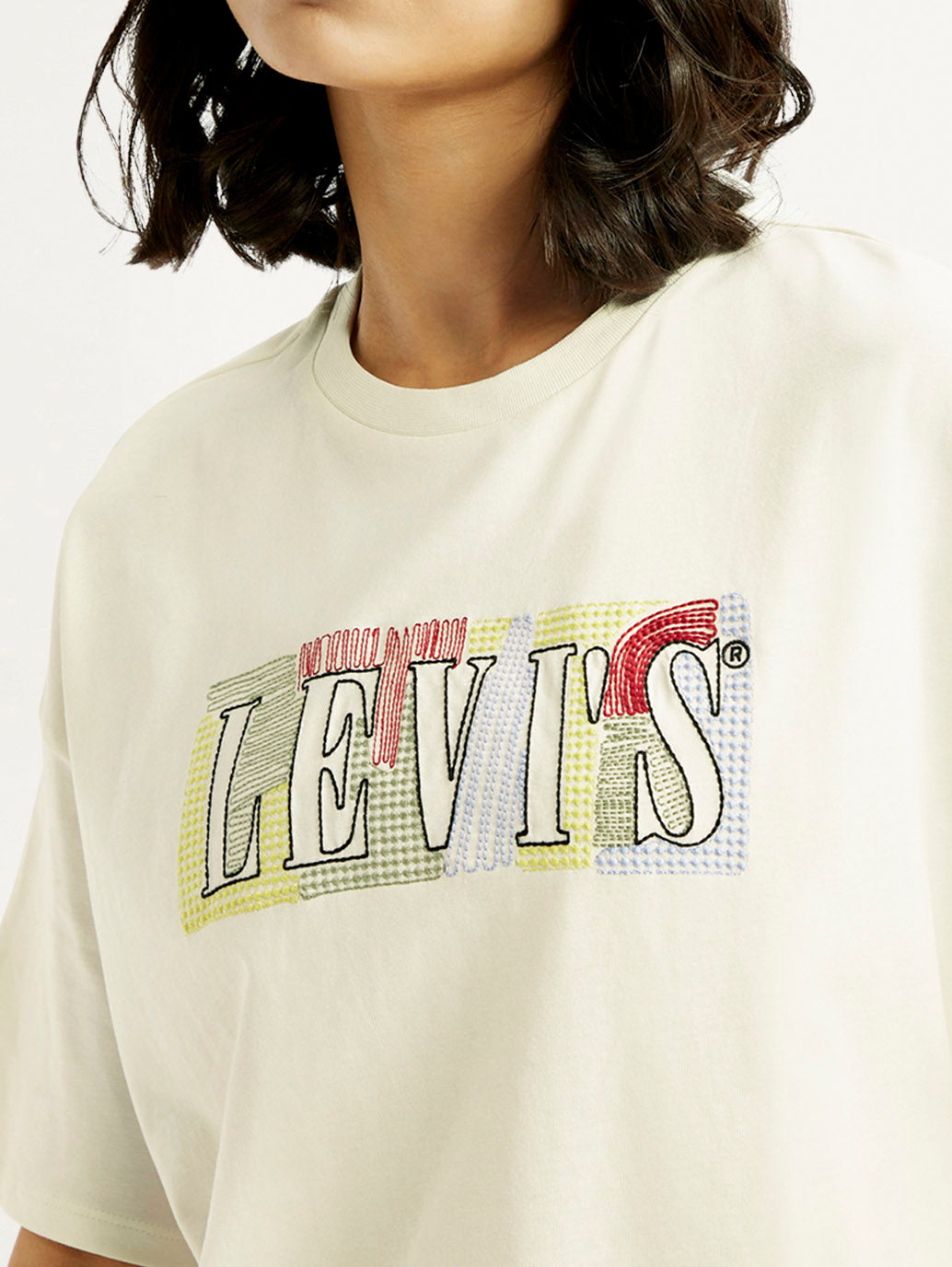 Women's Brand Logo Relaxed Fit T-shirt - Detail View