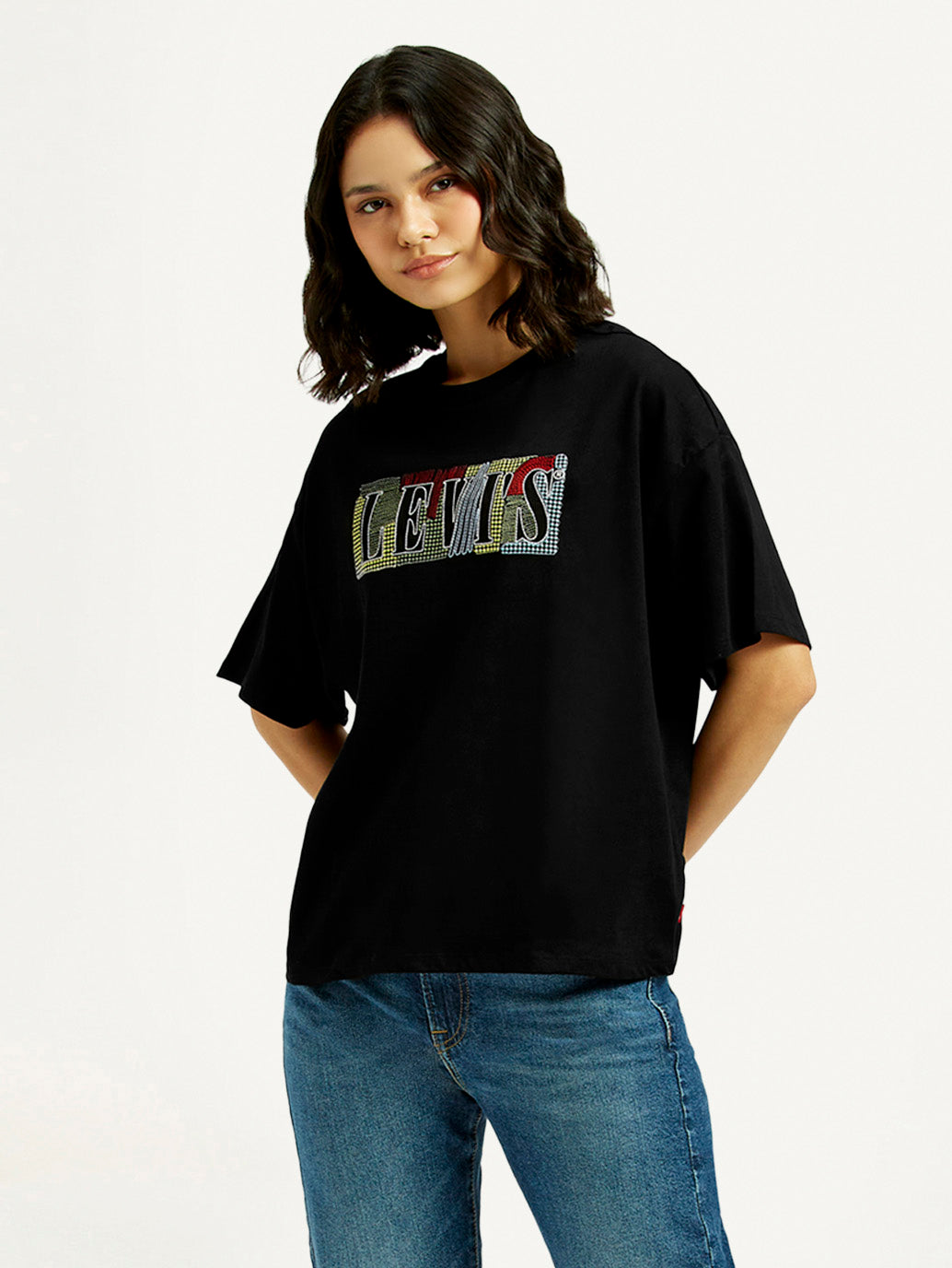Women's Brand Logo Relaxed Fit T-shirt - Styleshot View