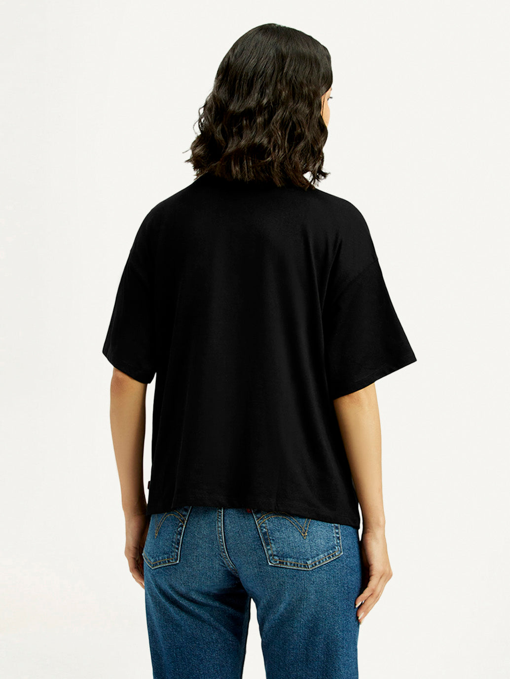 Women's Brand Logo Relaxed Fit T-shirt - Back View