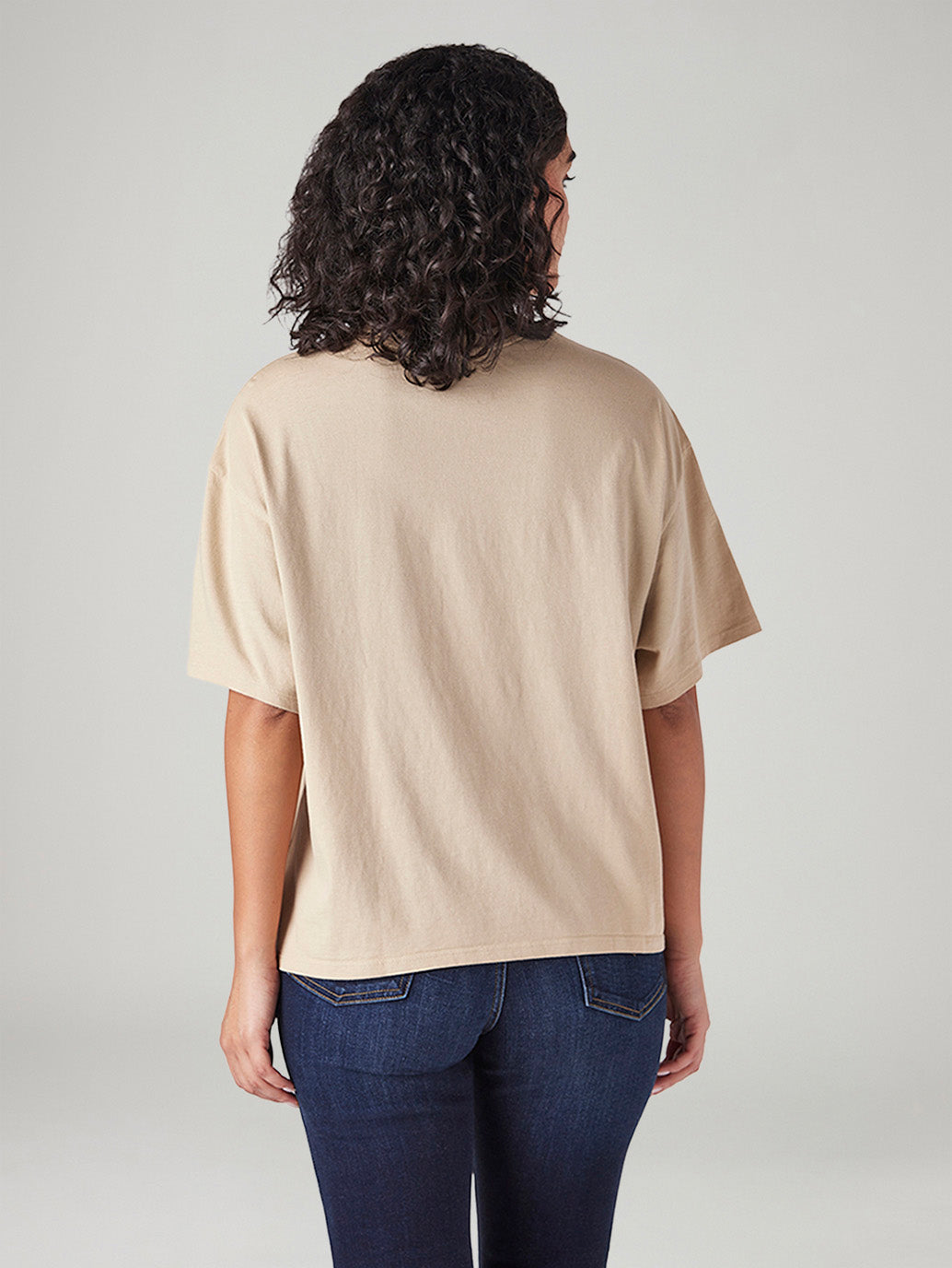 Women's Graphic Print Relaxed Fit Oversized T-Shirt - Back View