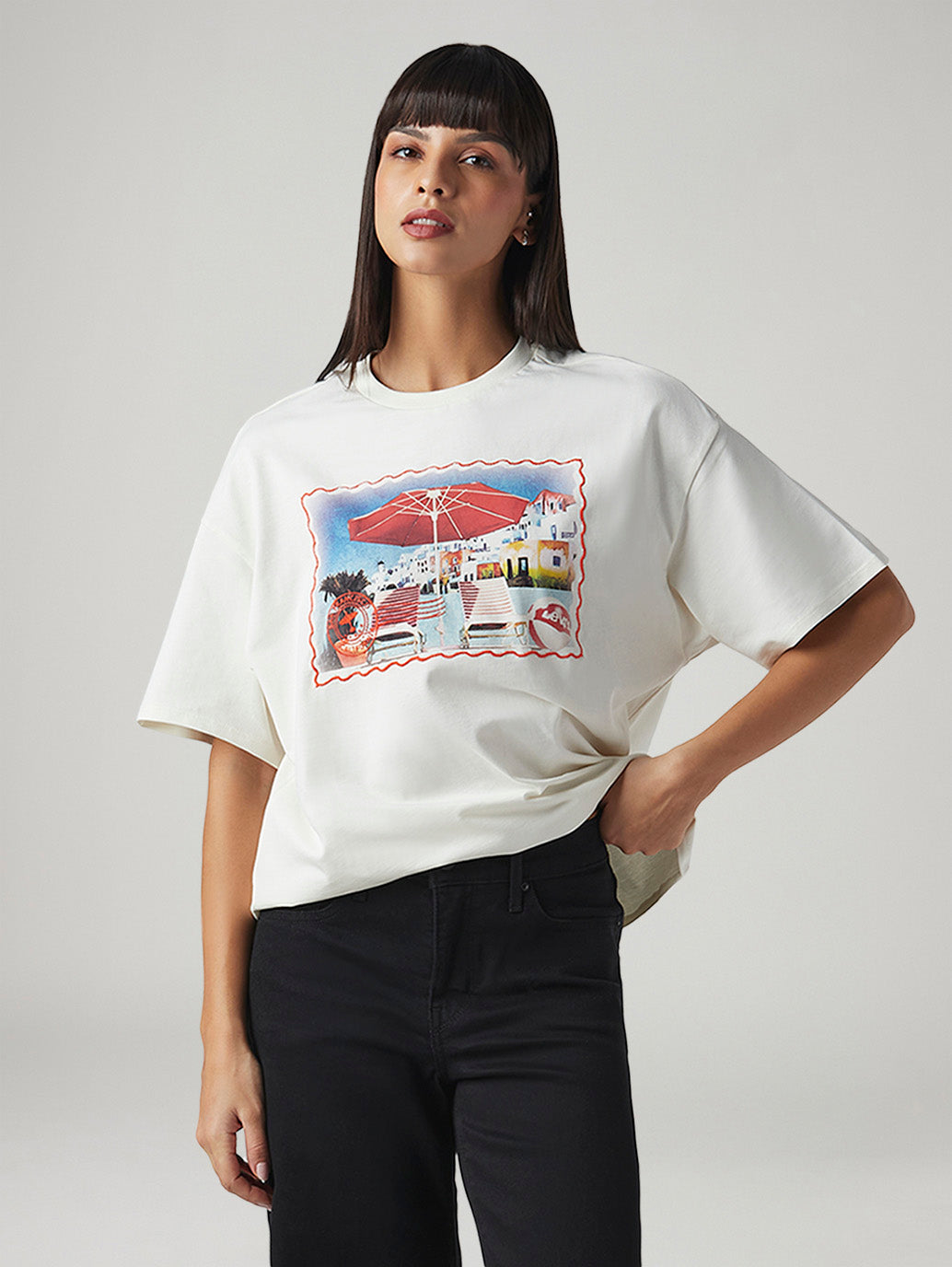 Women's Graphic Print Relaxed Fit Oversized T-Shirt