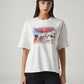 Women's Graphic Print Relaxed Fit Oversized T-Shirt - Front View