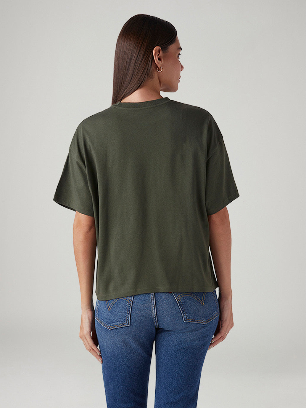 Women's Graphic Print Relaxed Fit Oversized T-Shirt - Back View