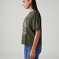 Women's Graphic Print Relaxed Fit Oversized T-Shirt - Side View