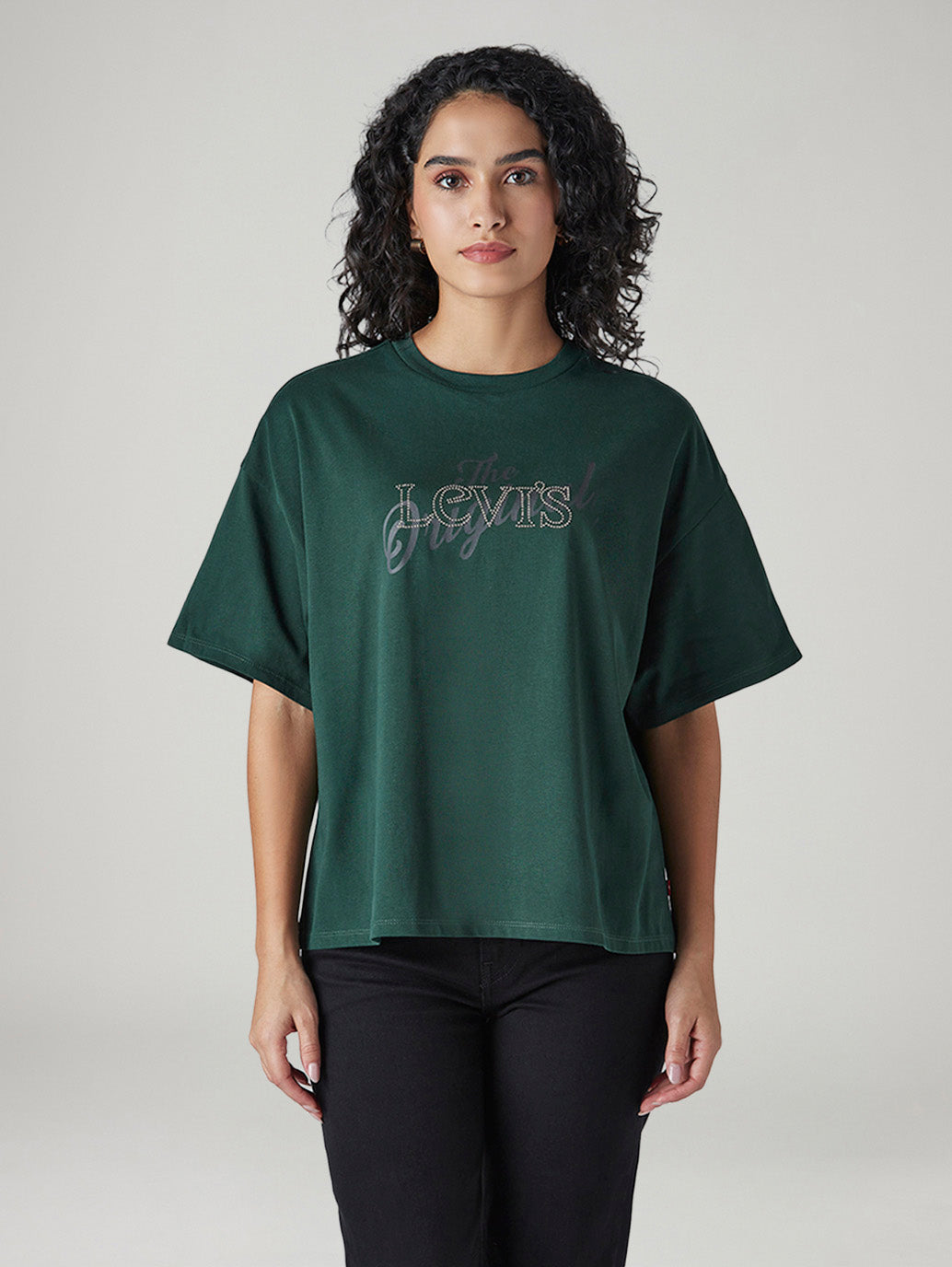 Women's Graphic Print Relaxed Fit T-Shirt - Front View