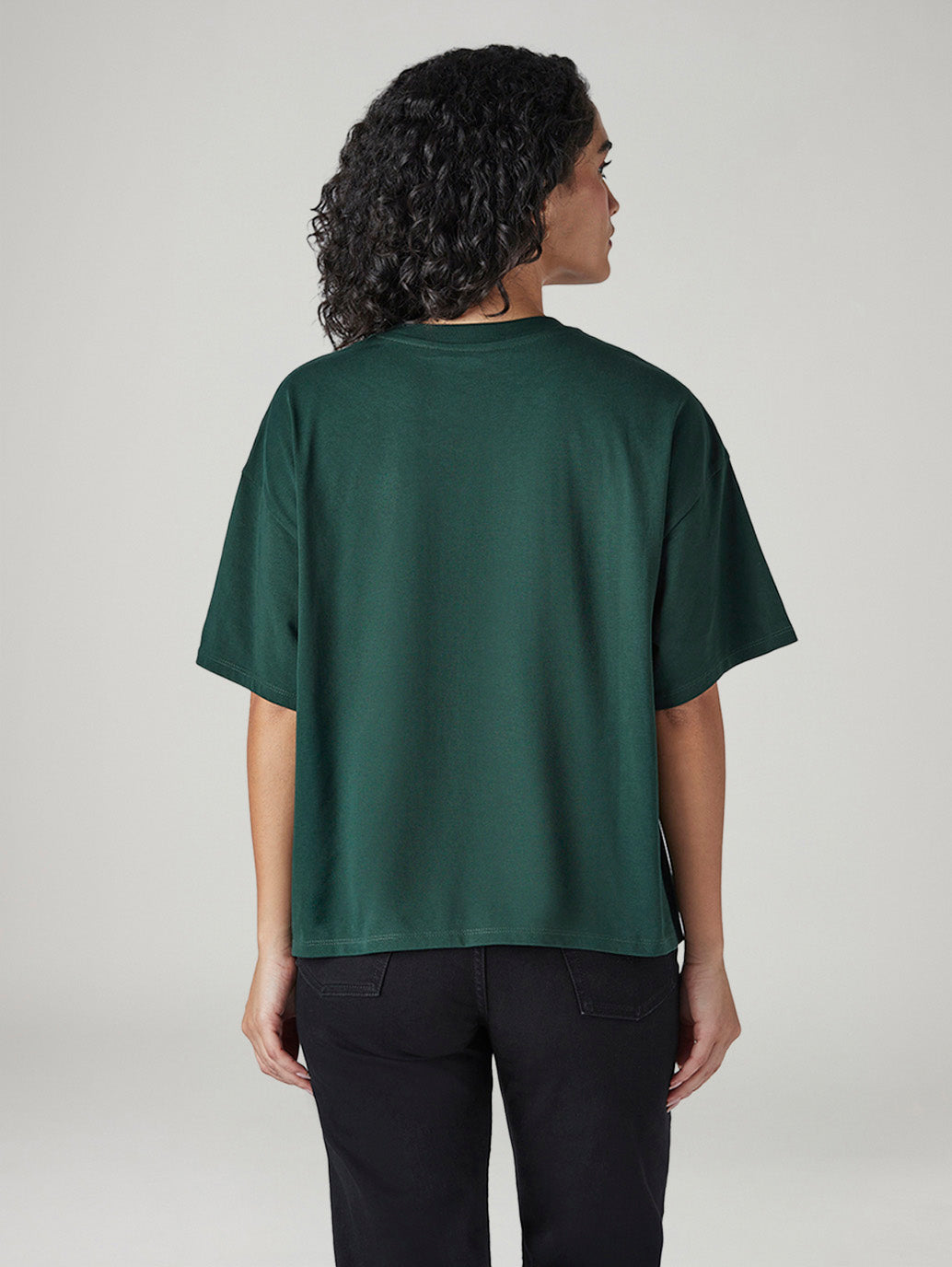 Women's Graphic Print Relaxed Fit T-Shirt - Back View