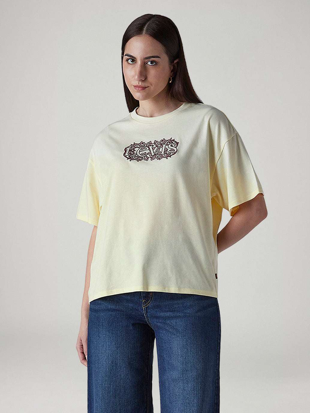Women's Embroidered Relaxed Fit T-Shirt
