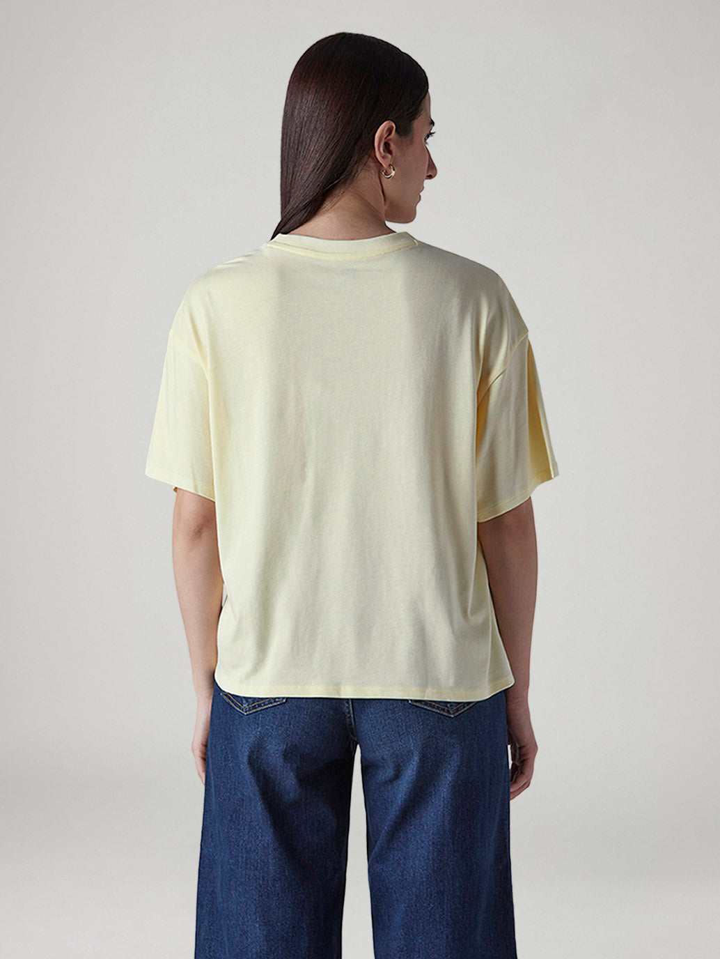 Women's Embroidered Relaxed Fit T-Shirt - Back View