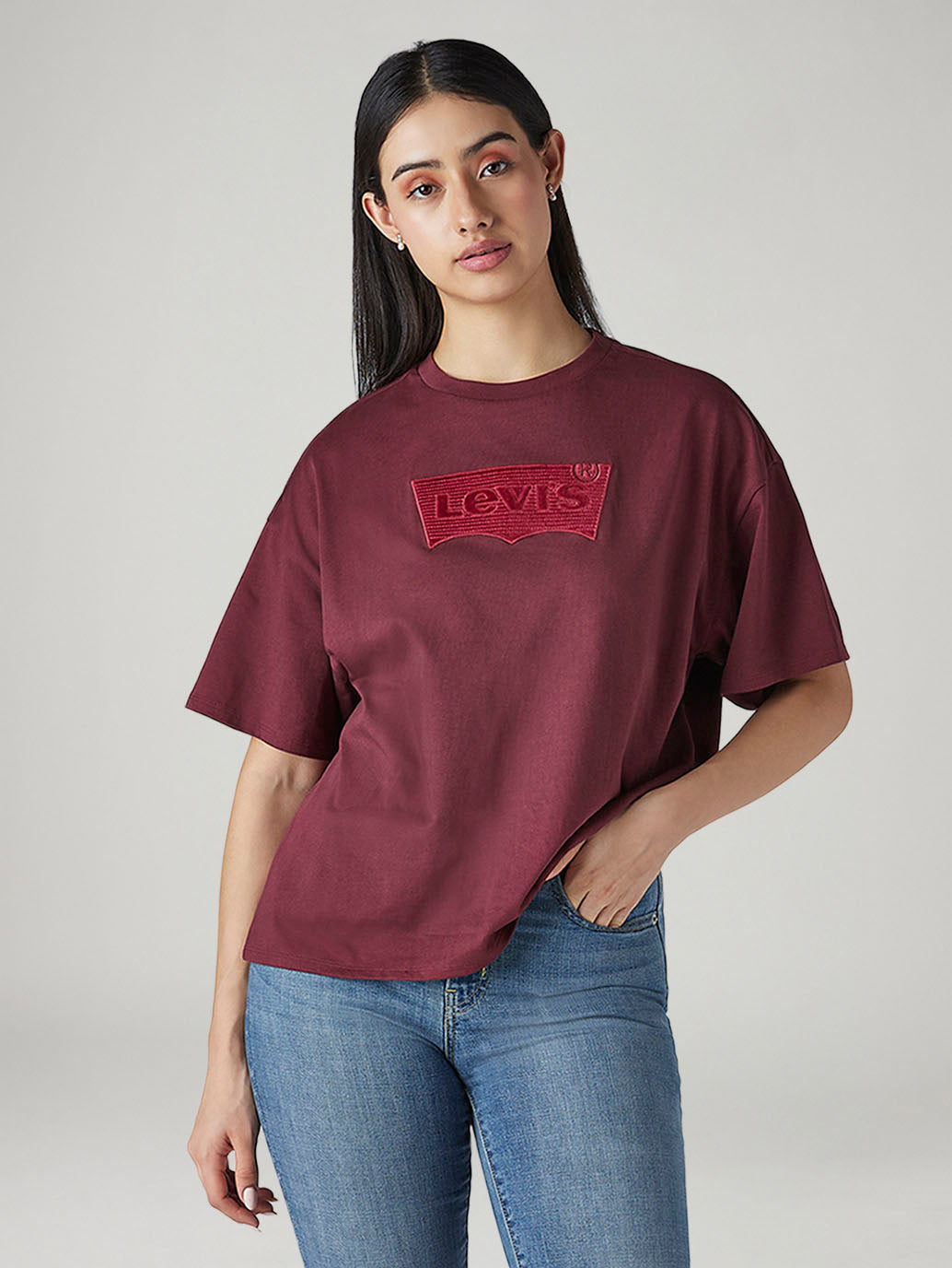 Women's Logo Printed Relaxed Fit T-Shirt