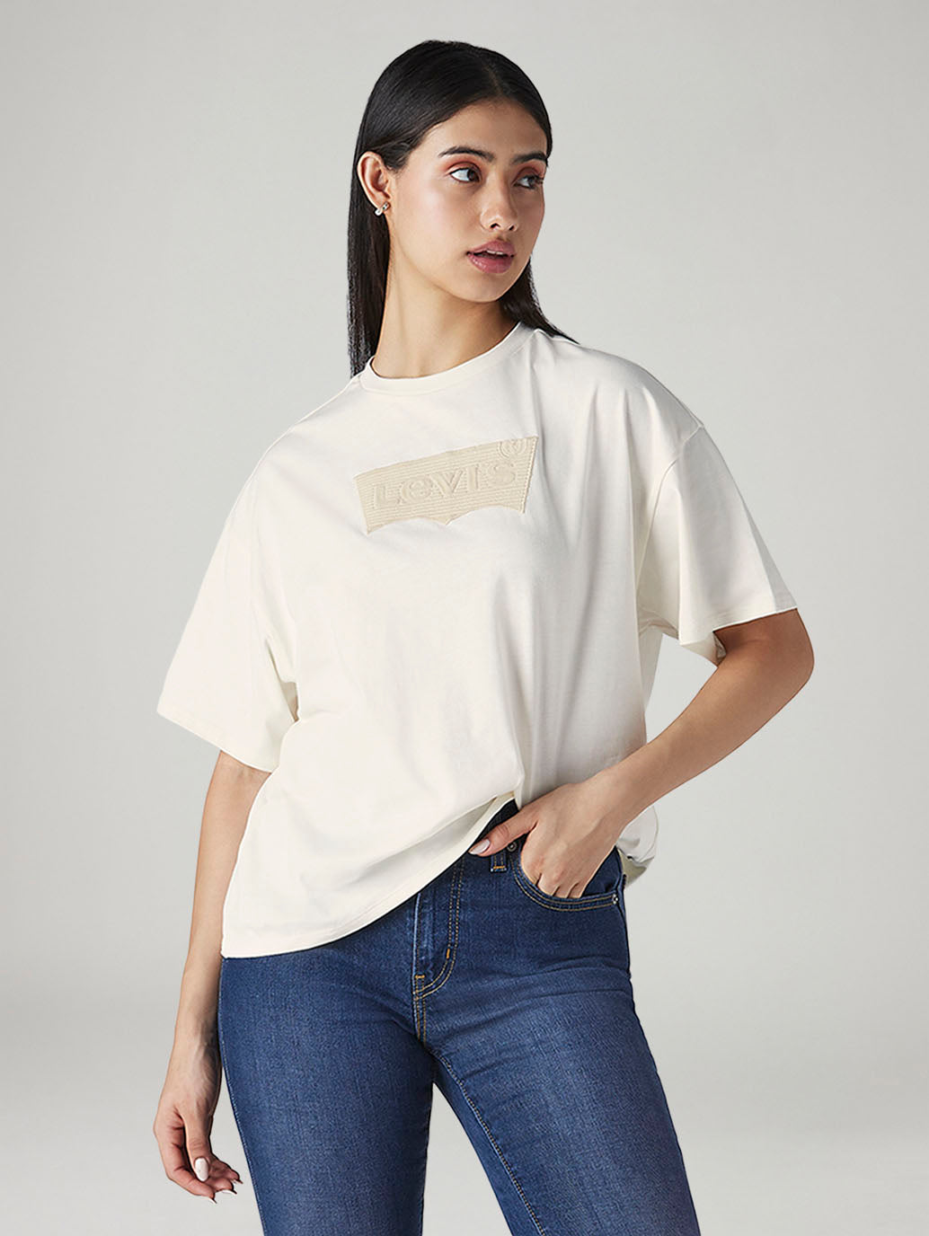 Women's Logo Printed Relaxed Fit T-Shirt