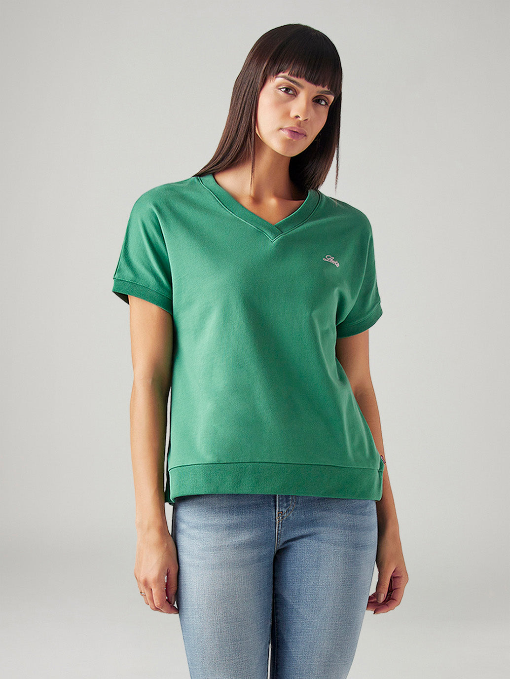 Women's Solid Relaxed Fit T-Shirt