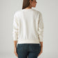 Women's Typography White Crew Neck Sweatshirt - Back View