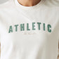Women's Typography White Crew Neck Sweatshirt - Detail View