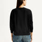 Women's Brand Logo Black Crew Neck Sweatshirt - Back View