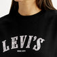Women's Brand Logo Black Crew Neck Sweatshirt - Detail View