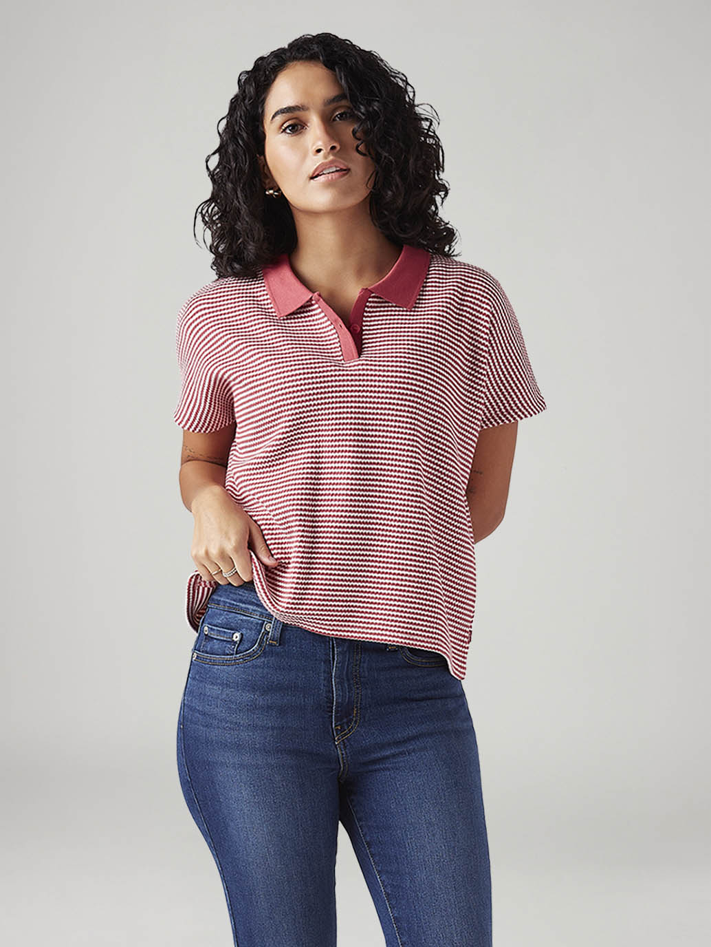 Women's Striped Relaxed Fit T-Shirt