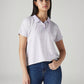 Women's Gingham Relaxed Fit Polo T-Shirt - 20 View