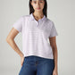 Women's Gingham Relaxed Fit Polo T-Shirt - 20 View