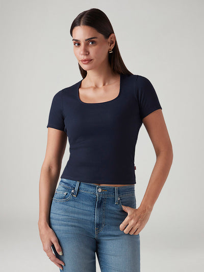 levi's Women's Solid Slim Fit Ribbed Top-picture-22