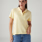 Women's Solid Yellow Polo T-shirt - Styleshot View