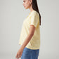 Women's Solid Yellow Polo T-shirt - Side View