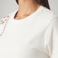 Women's Embroidered Regular Fit Top - Detail View