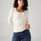 Women's Textured Slim Fit Ribbed Top - Styleshot View