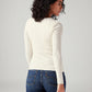 Women's Textured Slim Fit Ribbed Top - Back View