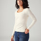 Women's Textured Slim Fit Ribbed Top - Side View