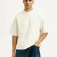 Men's Brand Logo Off White Boxy T-shirt - Styleshot View