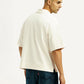 Men's Brand Logo Off White Boxy T-shirt - Back View