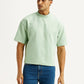 Men's Brand Logo Green Boxy T-shirt - Styleshot View