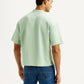 Men's Brand Logo Green Boxy T-shirt - Back View