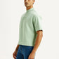 Men's Brand Logo Green Boxy T-shirt - Side View