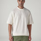 Men's Knitted Boxy Fit T-Shirt - Front View