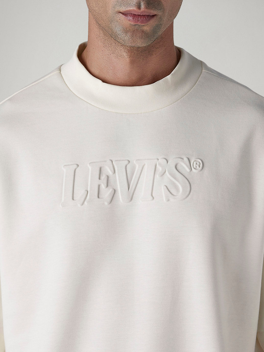 Men's Knitted Boxy Fit T-Shirt - Detail View
