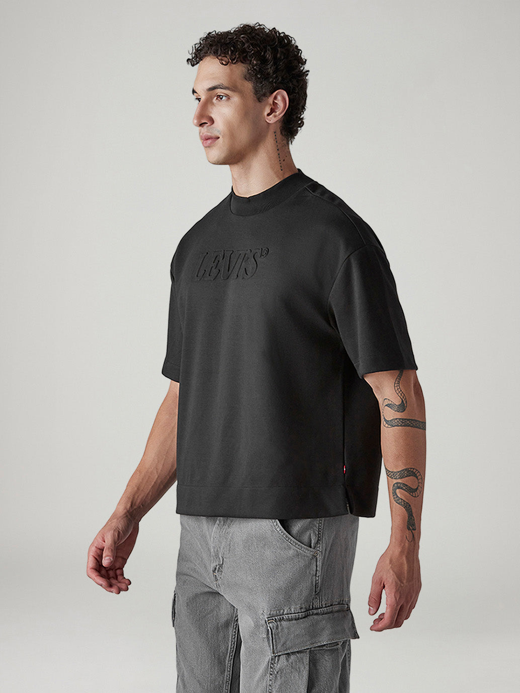 Men's Logo Boxy Fit T-Shirt - Side View