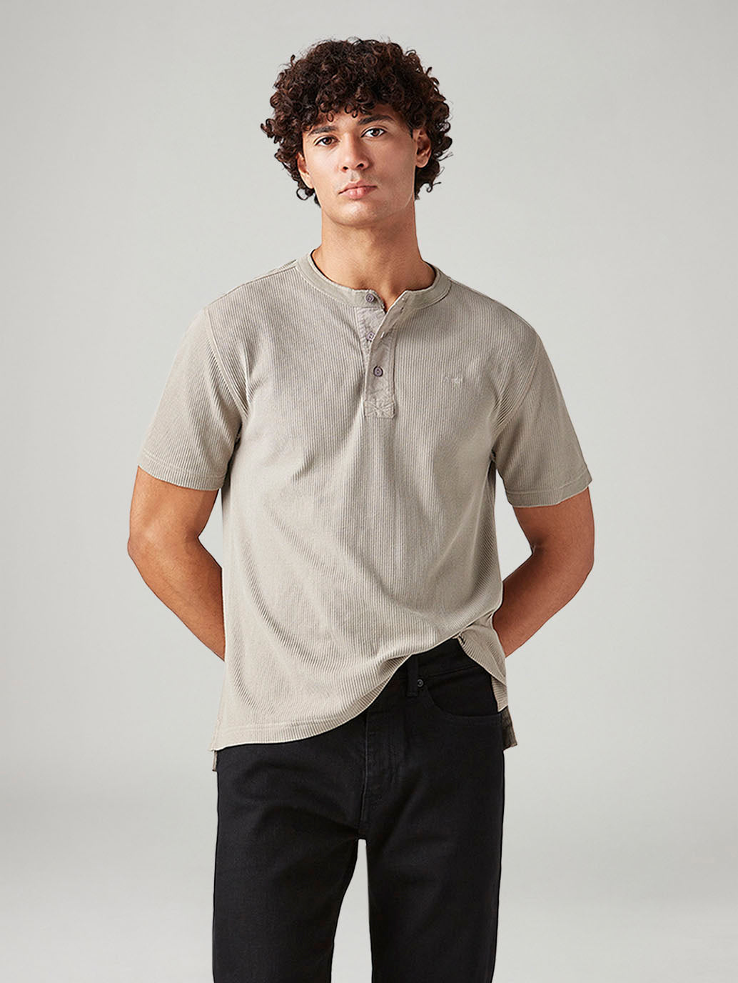 Men's Textured Regular Fit Textured T-Shirt