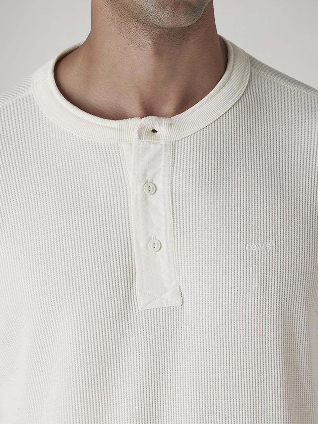 Men's Solid Regular Fit Waffle T-Shirt - Detail View