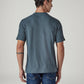 Men's Solid Regular Fit Waffle T-Shirt - Back View