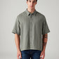 Men's Striped Boxy Fit Shirt - Front View