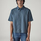 Men's Textured Boxy Fit Oxford Shirt - Front View