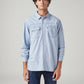 Men's Solid Slim Fit Shirt - Front View