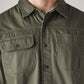 Men's Solid Relaxed Fit Overdyed Shirt - Detail View