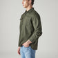 Men's Solid Relaxed Fit Overdyed Shirt - Side View