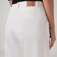 Women's White Loose Fit High Rise Trousers - 20 View